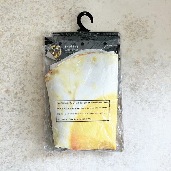 Fried Egg Costume Adult OS Halloween Party One Size Fits Most Food Breakfast - Picture 4 of 10